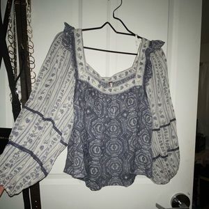 Multi-printed blouse